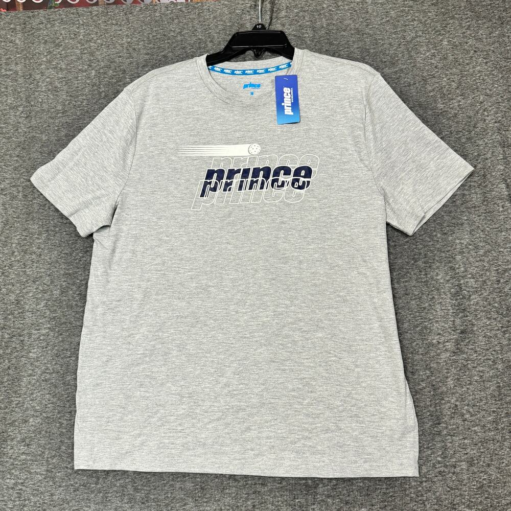 Prince Pickle Ball Mens T-Shirt‎ Size Medium Gray Short Sleeve Crew Neck New